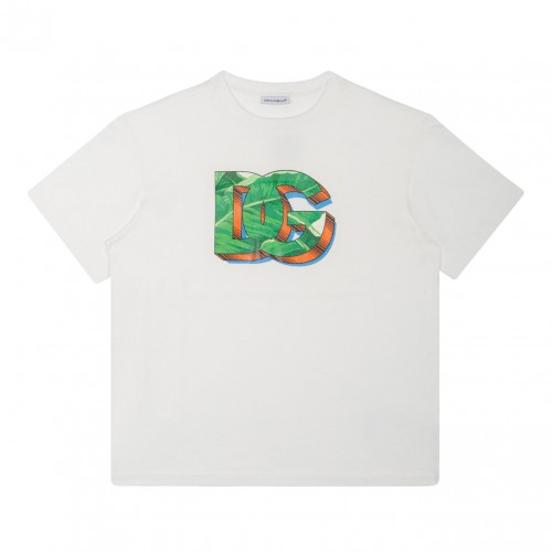 White Logo Print T-Shirt